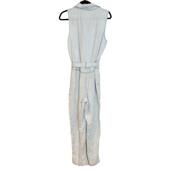 Bella Dahl Sleeveless Belted Tencel Jumpsuit Desert Sky Wash Size M NWT - Picture 8 of 10